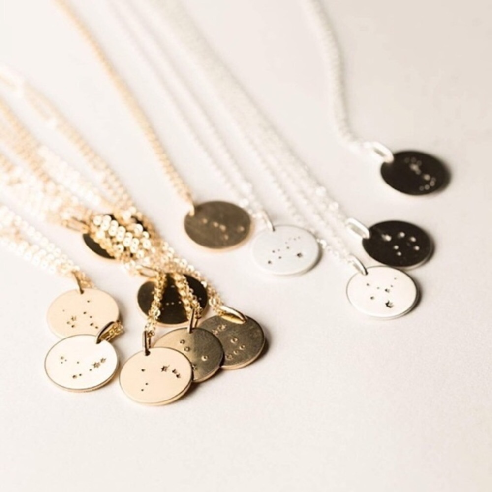 Zodiac Constellation Star Birth Charm Necklace - Picture 11 of 15